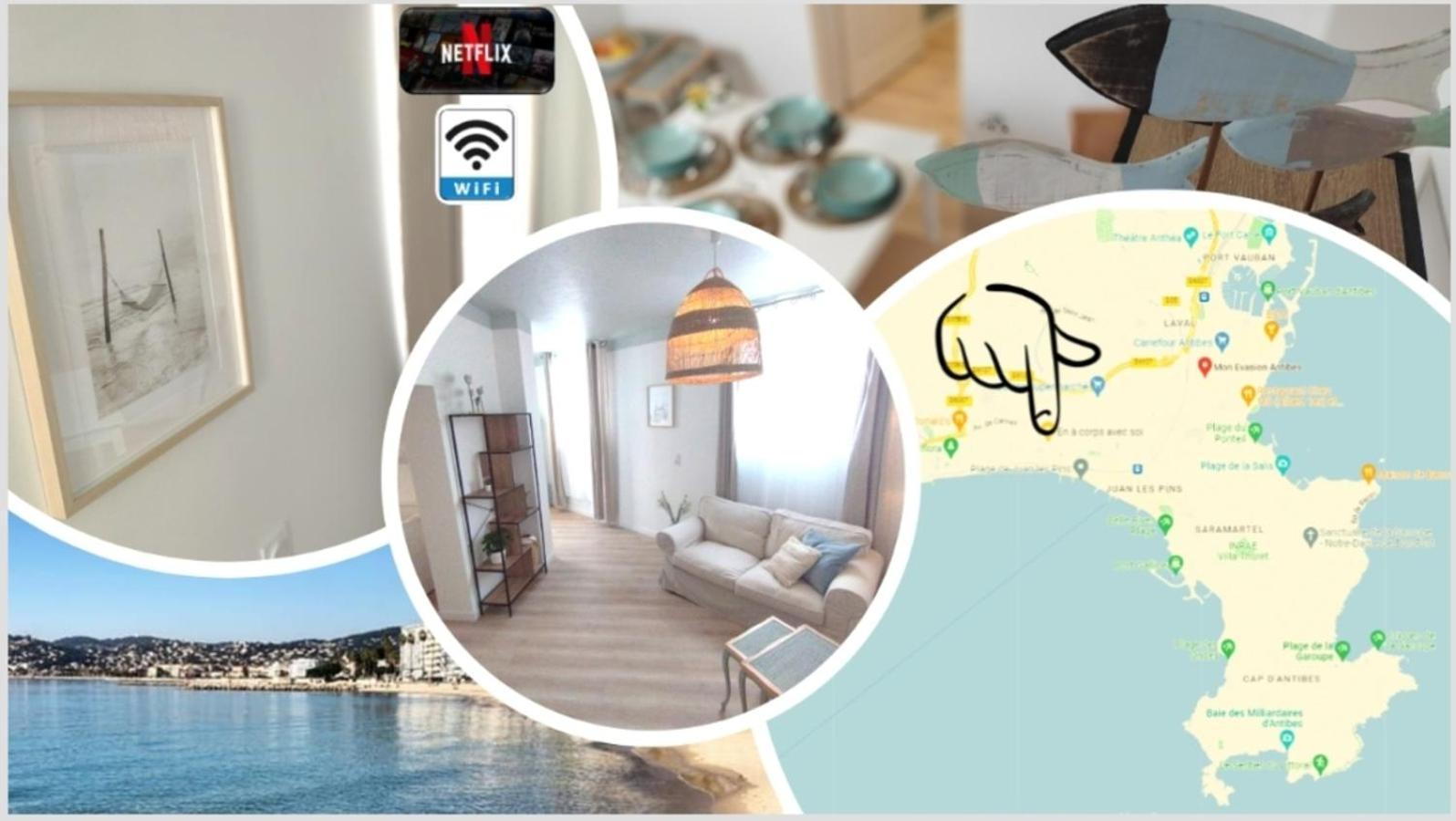 Plage & Confort 3 Pieces Parking Clim Et Wifi Antibes Kültér fotó
